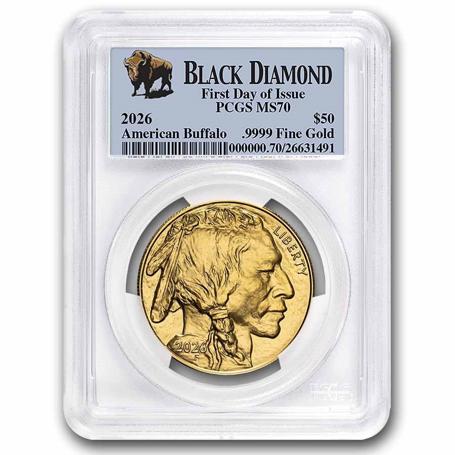 2026 1 oz Gold Buffalo MS-70 PCGS (FDI, Black Diamond)