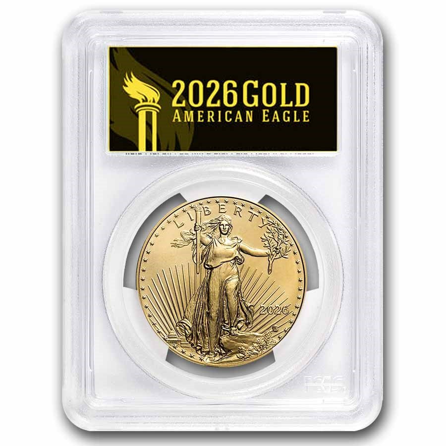 2026 1 oz American Gold Eagle MS-70 PCGS (FS, Black Label)