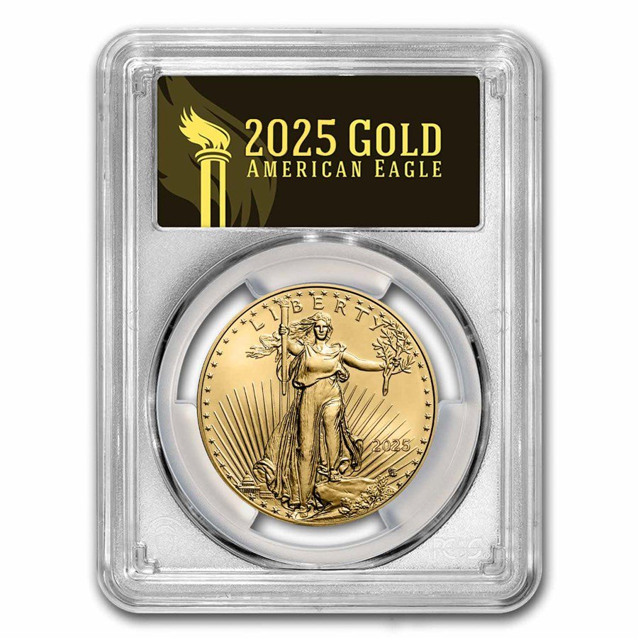 2025-(W) 1 oz American Gold Eagle MS-70 PCGS (FDI, Black Label)