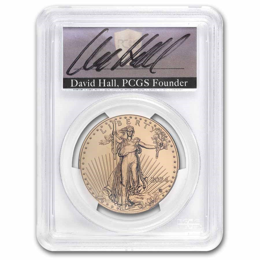 2024 1 oz American Gold Eagle MS-70 PCGS (FDI, Hall)