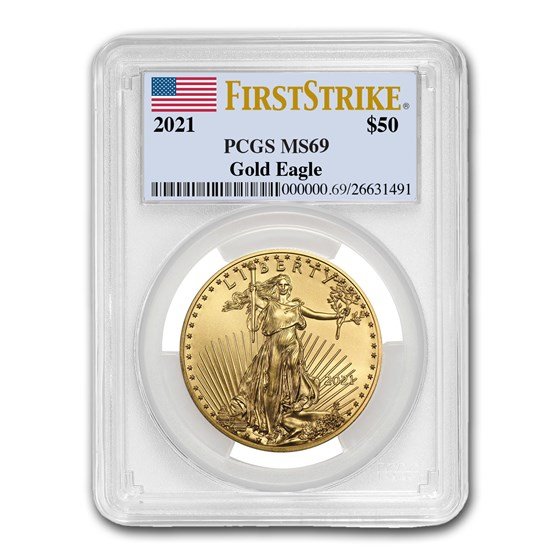 2021 1 oz American Gold Eagle (Type 1) MS-69 PCGS (FirstStrike®)