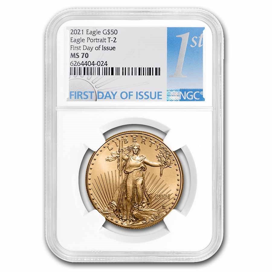 2021 1 oz American Gold Eagle (Type 2) MS-70 NGC (FDI)