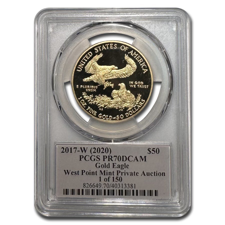 2017-W 1 oz American Gold Eagle PR-70 DCAM PCGS (WP, Cleveland)
