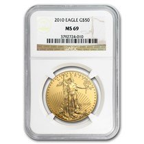 2010 1 oz American Gold Eagle MS-69 NGC