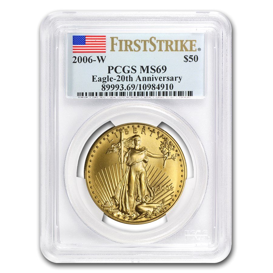 2006-W 1 oz Burnished Gold Eagle SP/MS-69 PCGS (FirstStrike®)