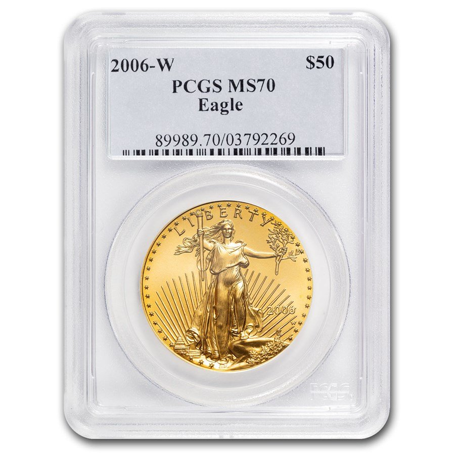 2006-W 1 oz Burnished Gold Eagle MS-70 PCGS