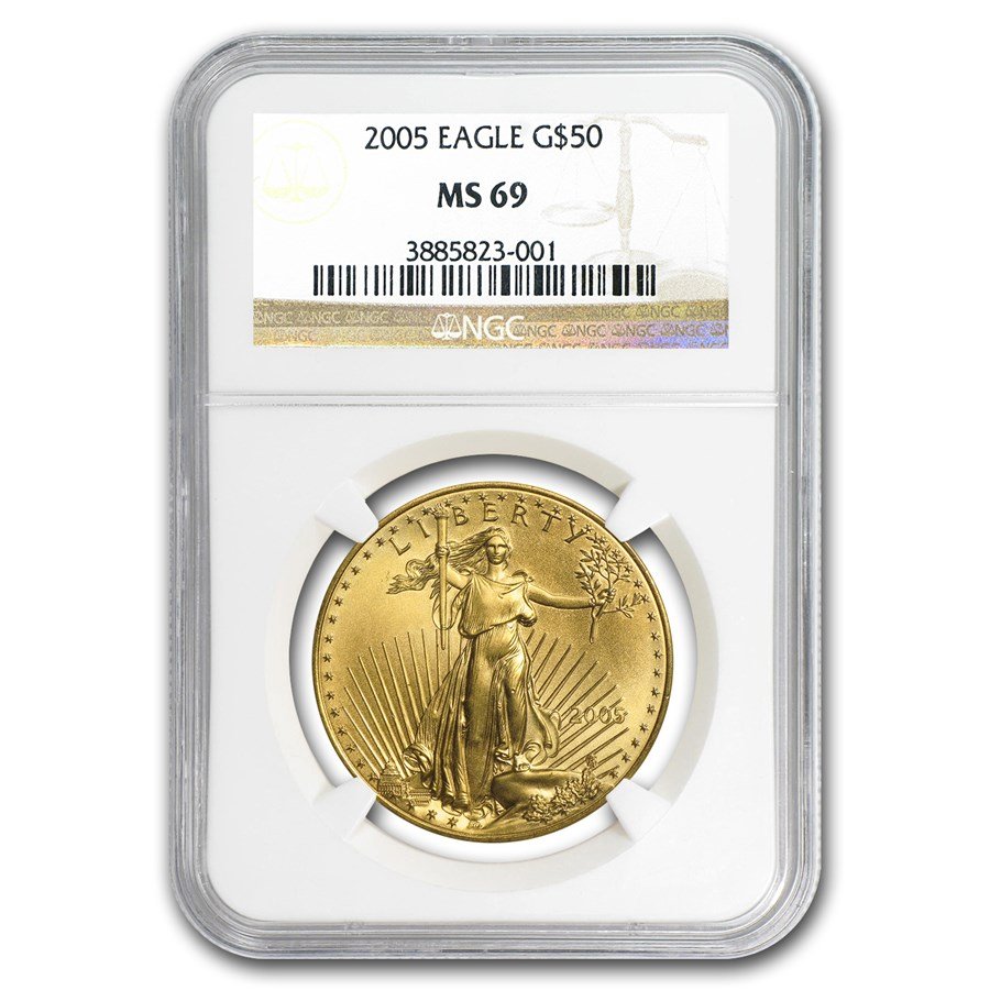 2005 1 oz American Gold Eagle MS-69 NGC