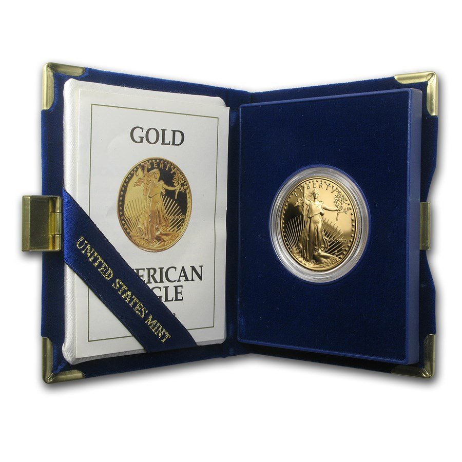 1991-W 1 oz Proof American Gold Eagle (w/Box & COA)