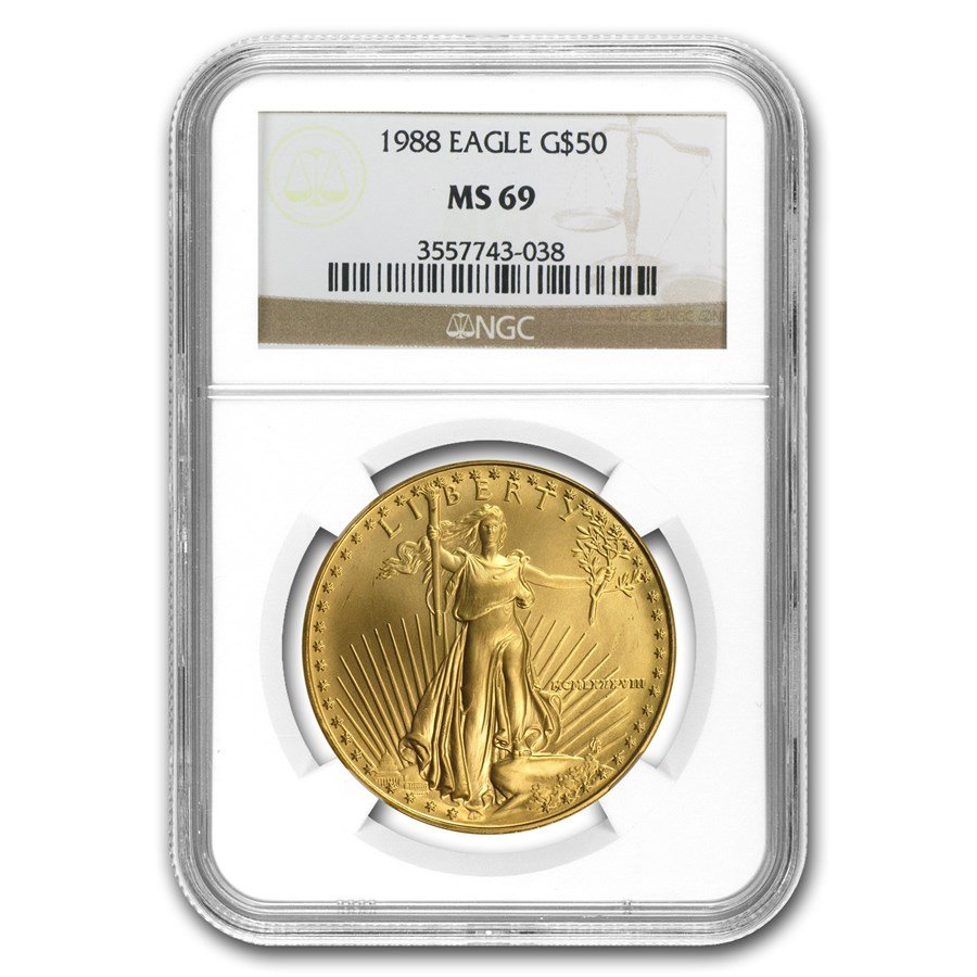 1988 1 oz American Gold Eagle MS-69 NGC