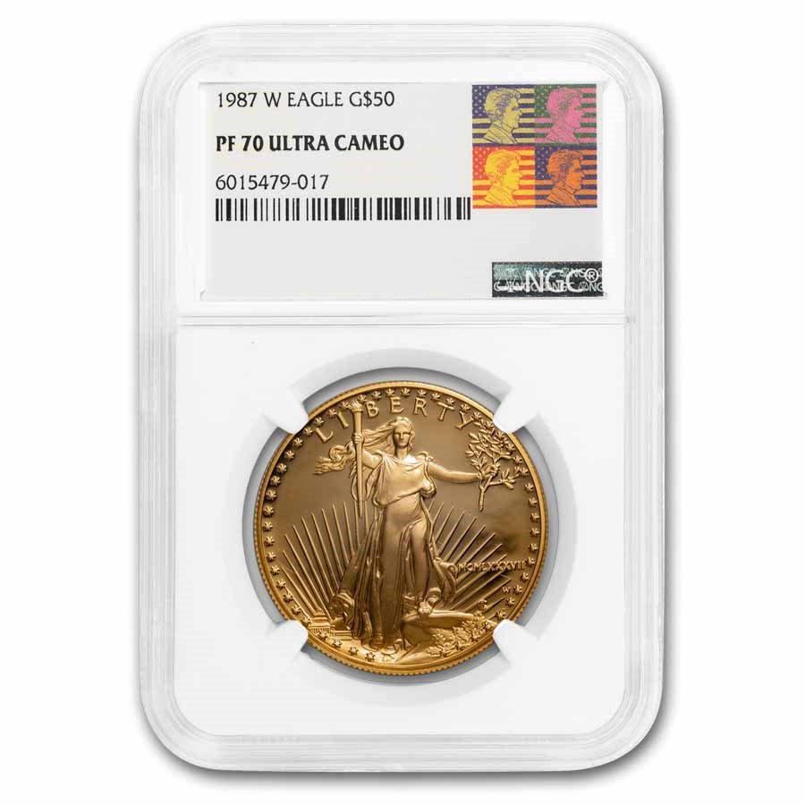 1987-W 1 oz Proof American Gold Eagle PF-70 UCAM NGC