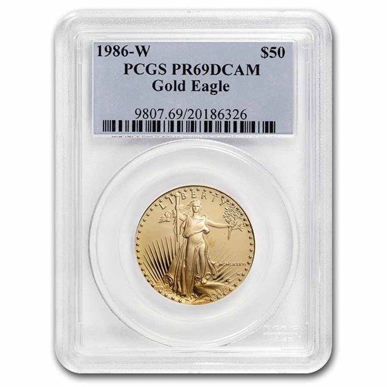 1986-W 1 oz Proof American Gold Eagle PR-69 DCAM PCGS