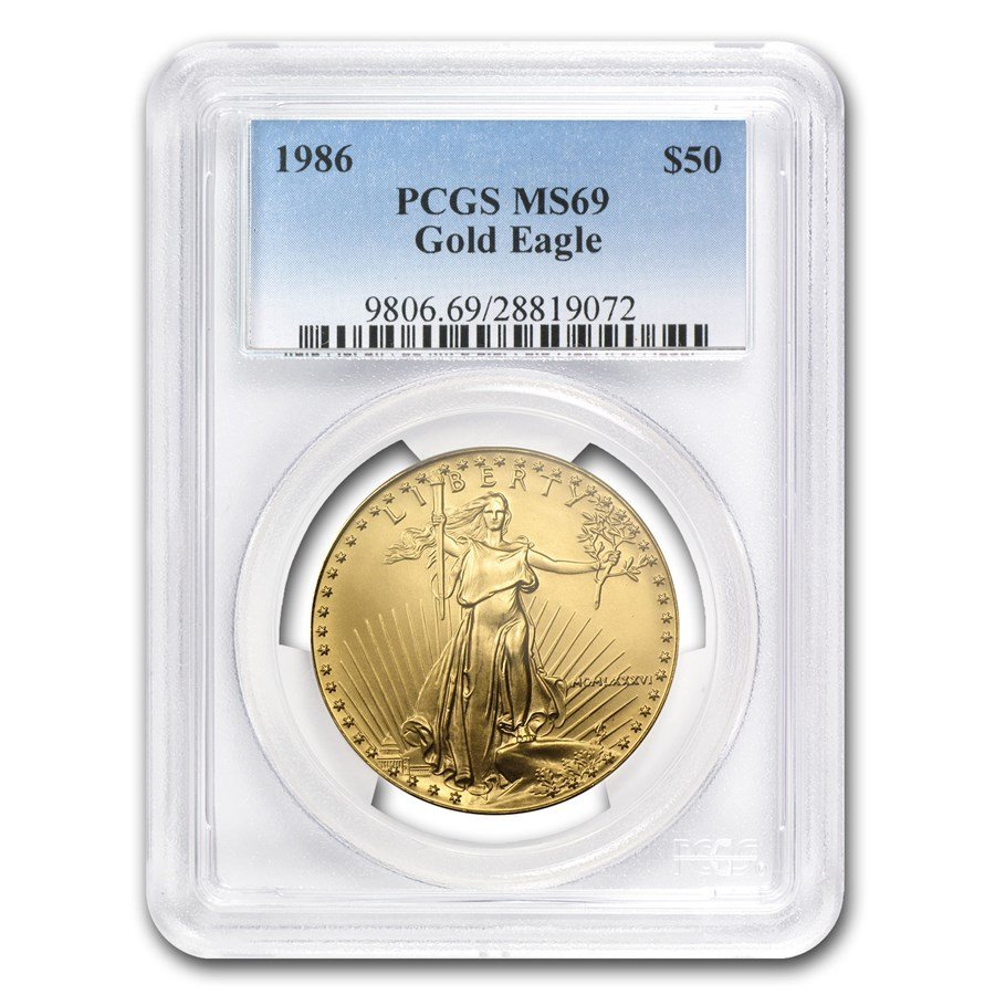 1986 1 oz American Gold Eagle MS-69 PCGS