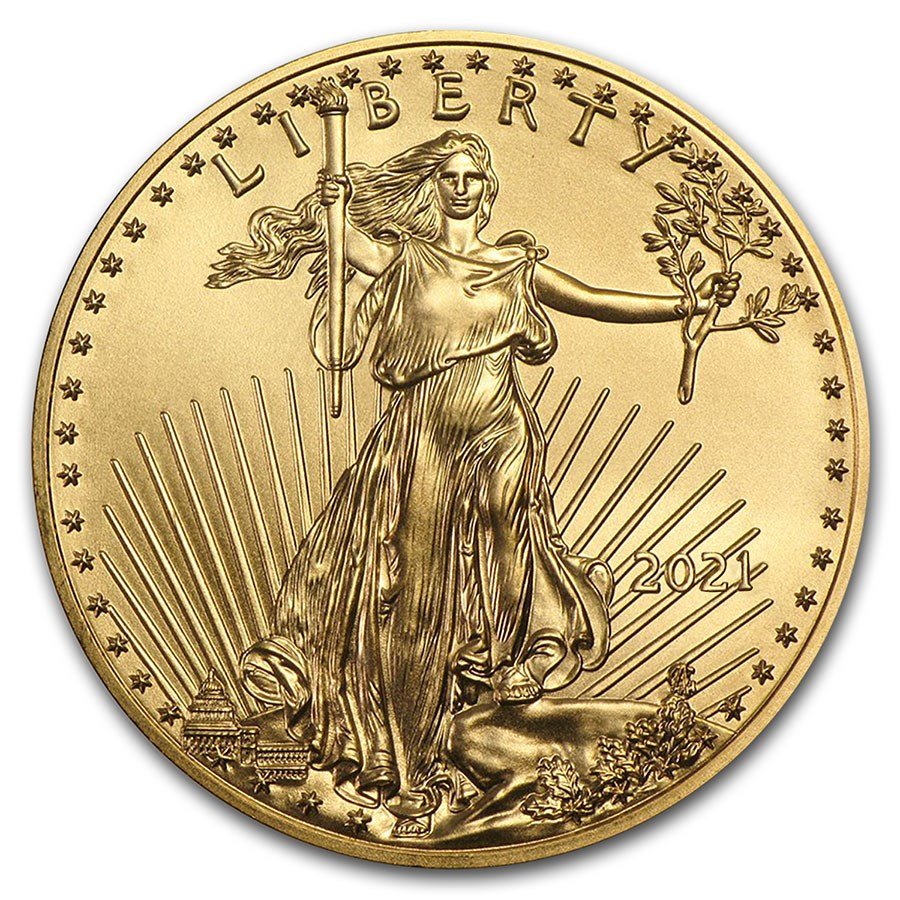 2021 1/2 oz American Gold Eagle Coin BU (Type 1)
