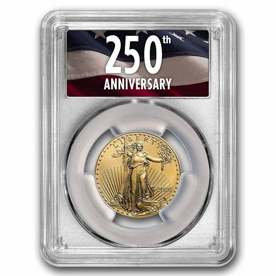 2026 1/2 oz American Gold Eagle MS-70 PCGS (FDI, 250th Anniv)
