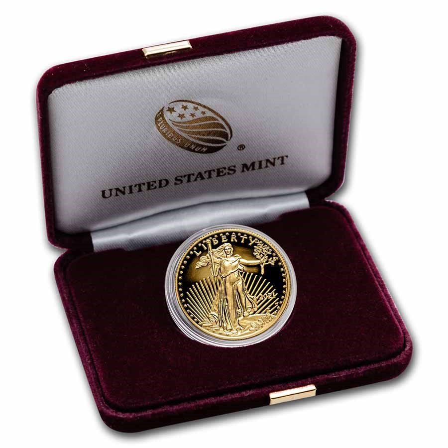 2021-W 1/2 oz Proof American Gold Eagle (Type 1) (w/Box & COA)