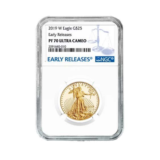 2019-W 1/2 oz Proof American Gold Eagle PF-70 NGC (ER)