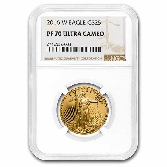 2016-W 1/2 oz Proof American Gold Eagle PF-70 UCAM NGC