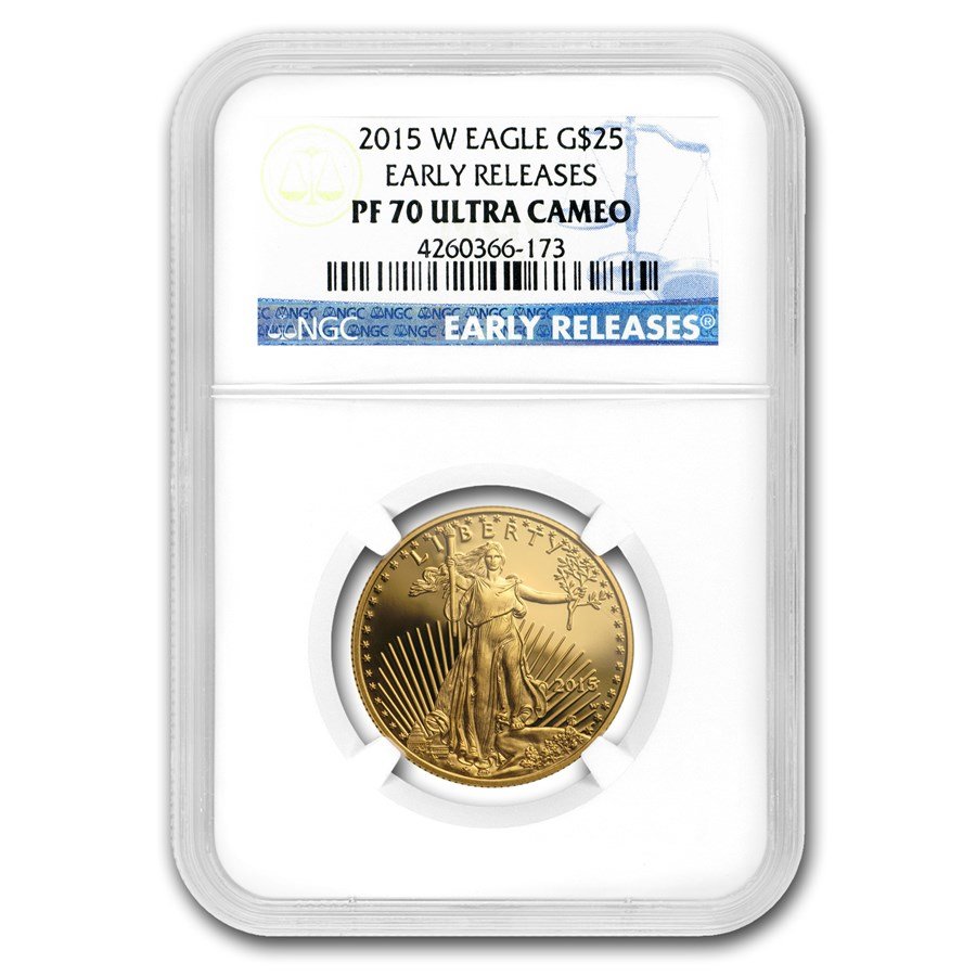2015-W 1/2 oz Proof American Gold Eagle PF-70 NGC (ER)