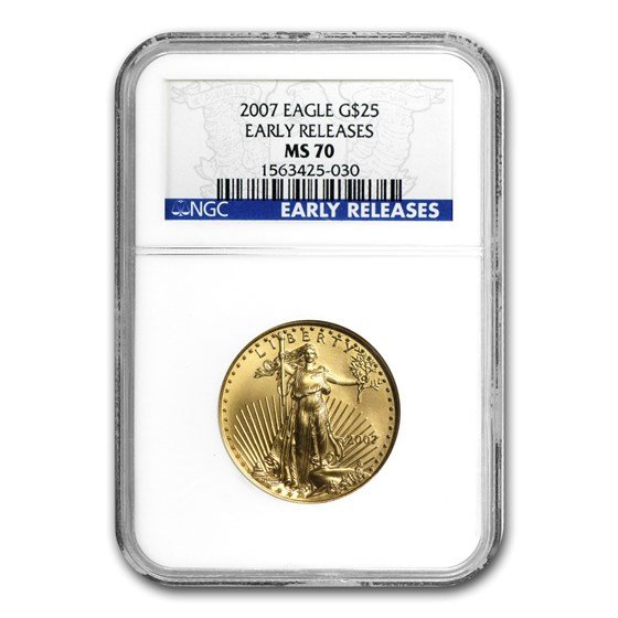 2007 1/2 oz American Gold Eagle MS-70 NGC (Early Releases)