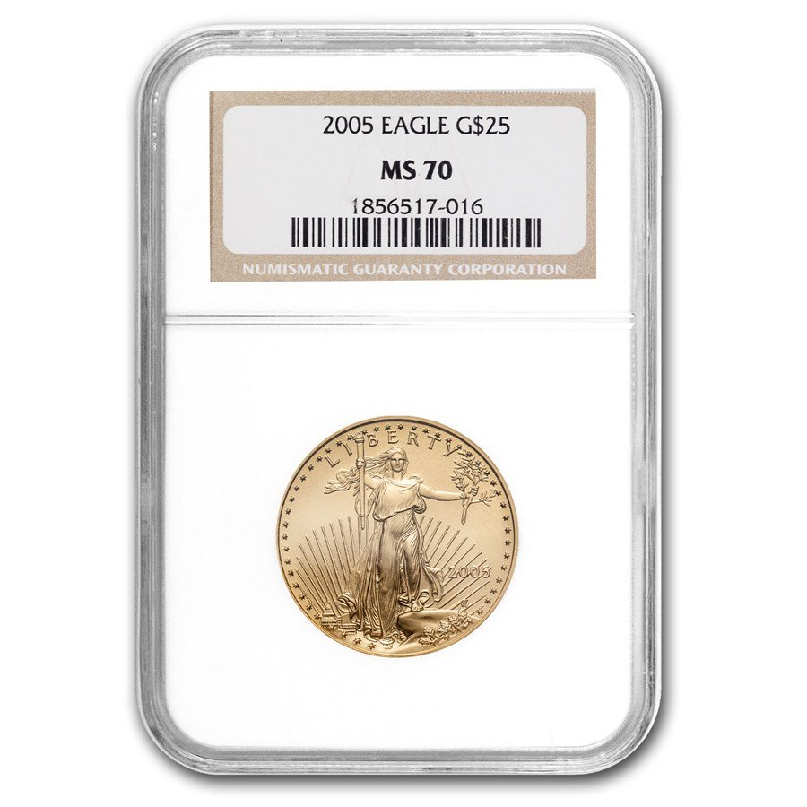 2005 1/2 oz American Gold Eagle MS-70 NGC
