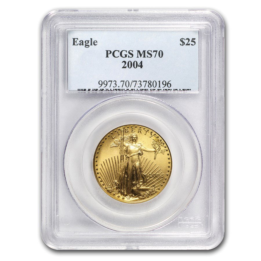 2004 1/2 oz American Gold Eagle MS-70 PCGS