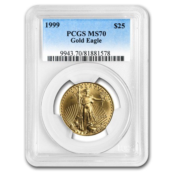 1999 1/2 oz American Gold Eagle MS-70 PCGS