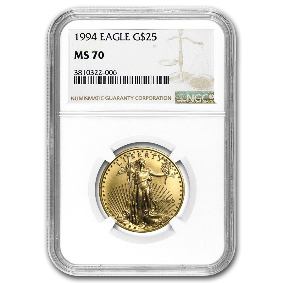 1994 1/2 oz American Gold Eagle MS-70 NGC