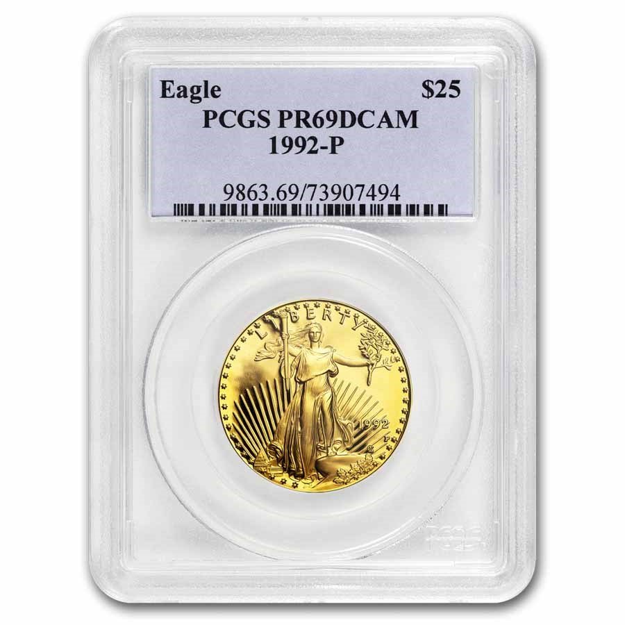 1992-P 1/2 oz Proof American Gold Eagle PR-70 PCGS