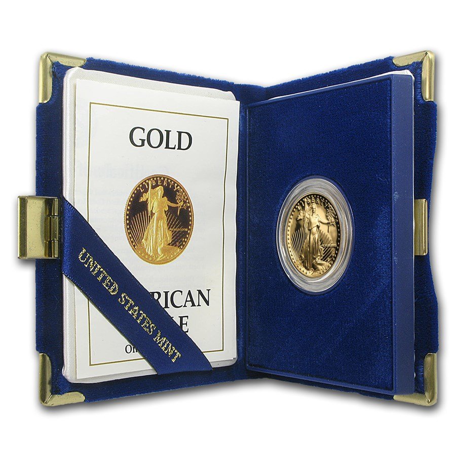 1988-P 1/2 oz Proof American Gold Eagle (w/Box & COA)