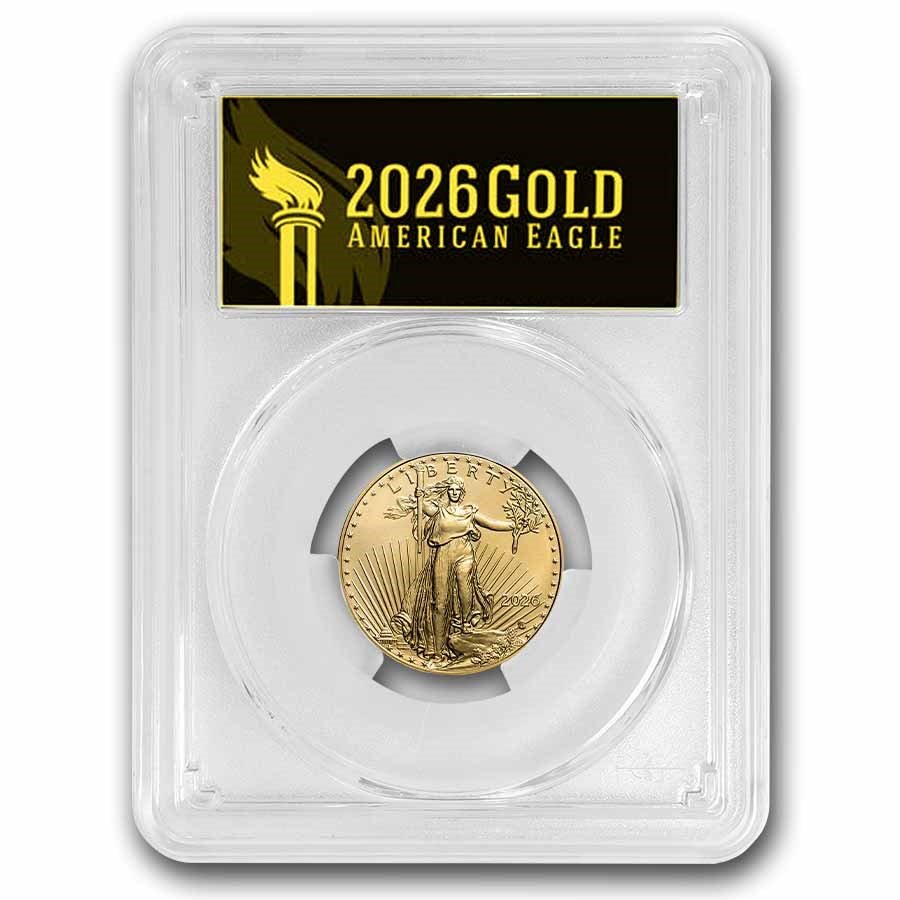 2026 1/4 oz American Gold Eagle MS-70 PCGS (FirstStrike®, Black)