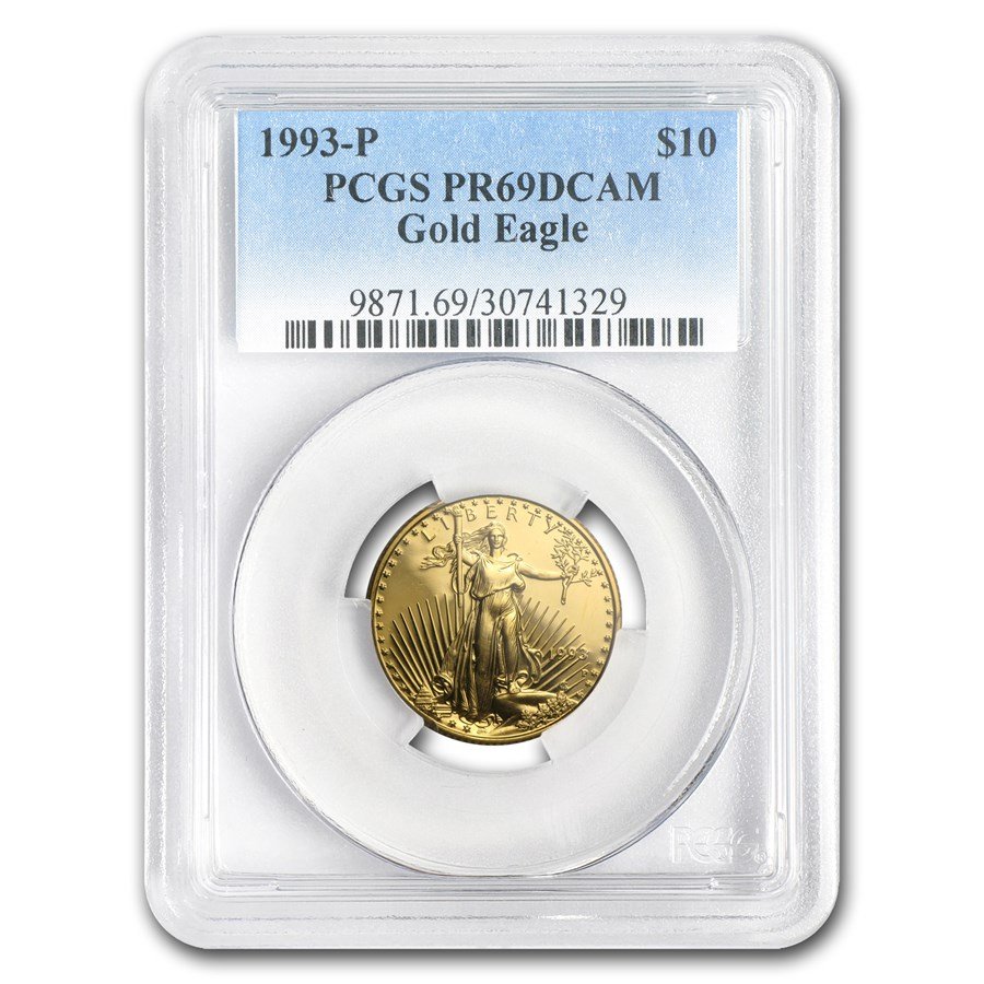 1993-P 1/4 oz Proof American Gold Eagle PR-69 DCAM PCGS