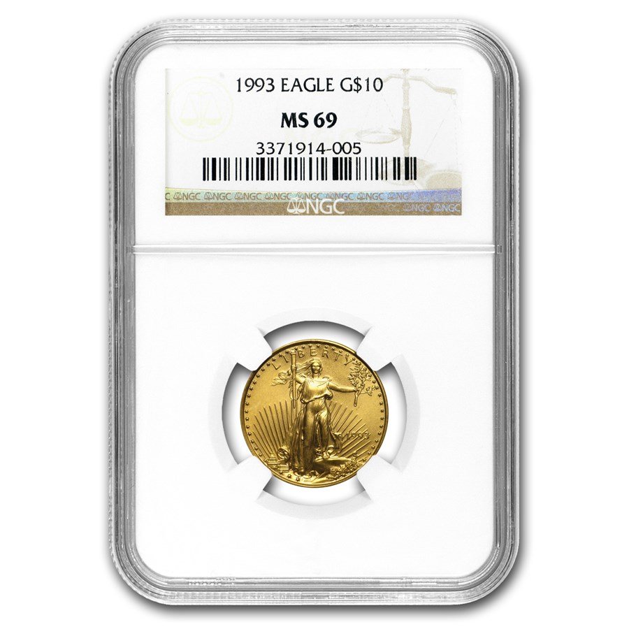1993 1/4 oz American Gold Eagle MS-69 NGC