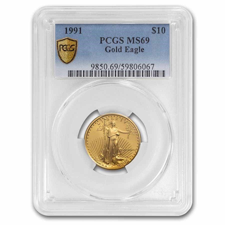 1991 1/4 oz American Gold Eagle MS-69 PCGS