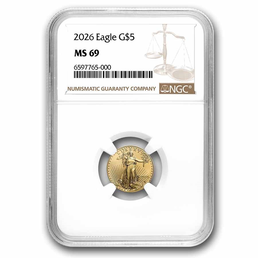 2026 1/10 oz American Gold Eagle MS-69 NGC