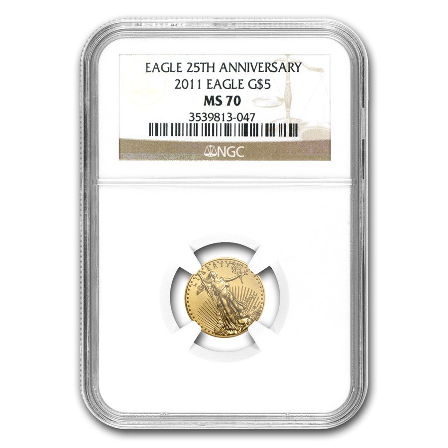 2011 1/10 oz American Gold Eagle MS-70 NGC
