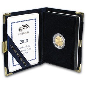 2010-W 1/10 oz Proof American Gold Eagle (w/Box & COA)