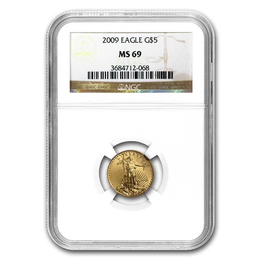 2009 1/10 oz American Gold Eagle MS-69 NGC