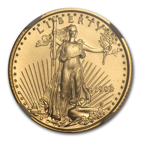 1998 1/10 oz American Gold Eagle MS-70 NGC
