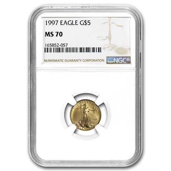 1997 1/10 oz American Gold Eagle MS-70 NGC