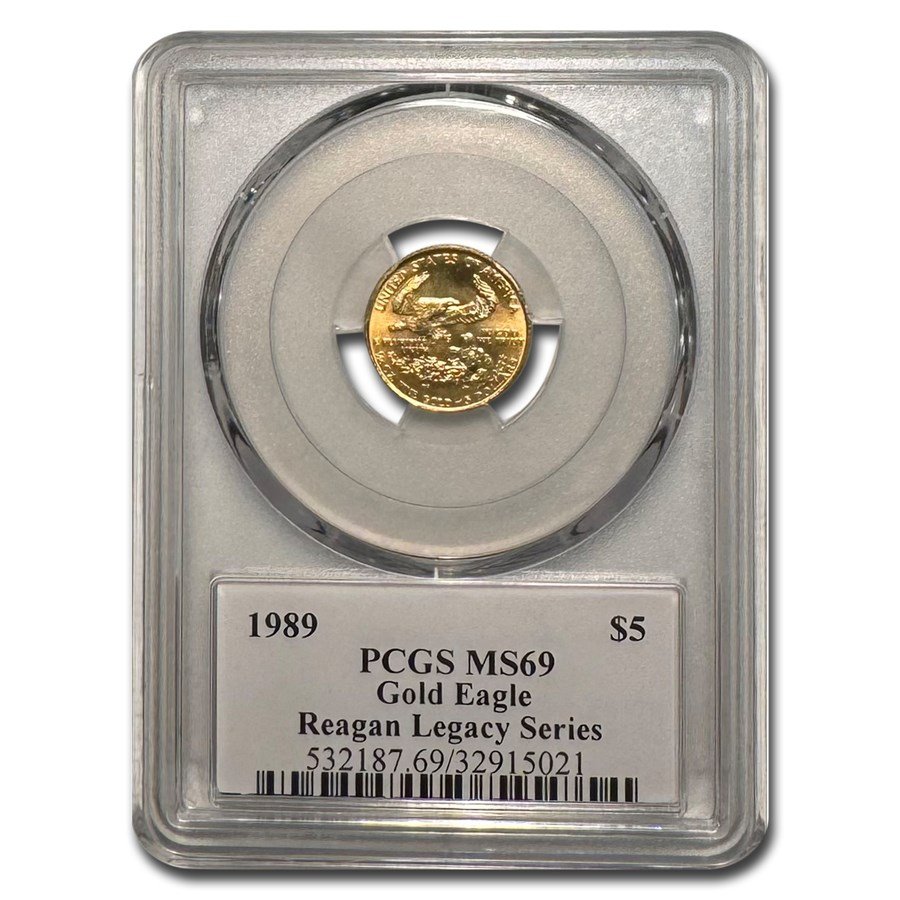 1989 1/10 oz American Gold Eagle MS-69 PCGS (Reagan)