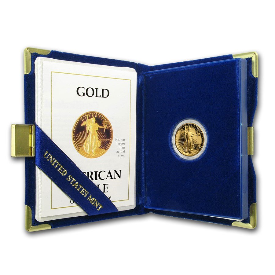 1988-P 1/10 oz Proof American Gold Eagle (w/Box & COA)