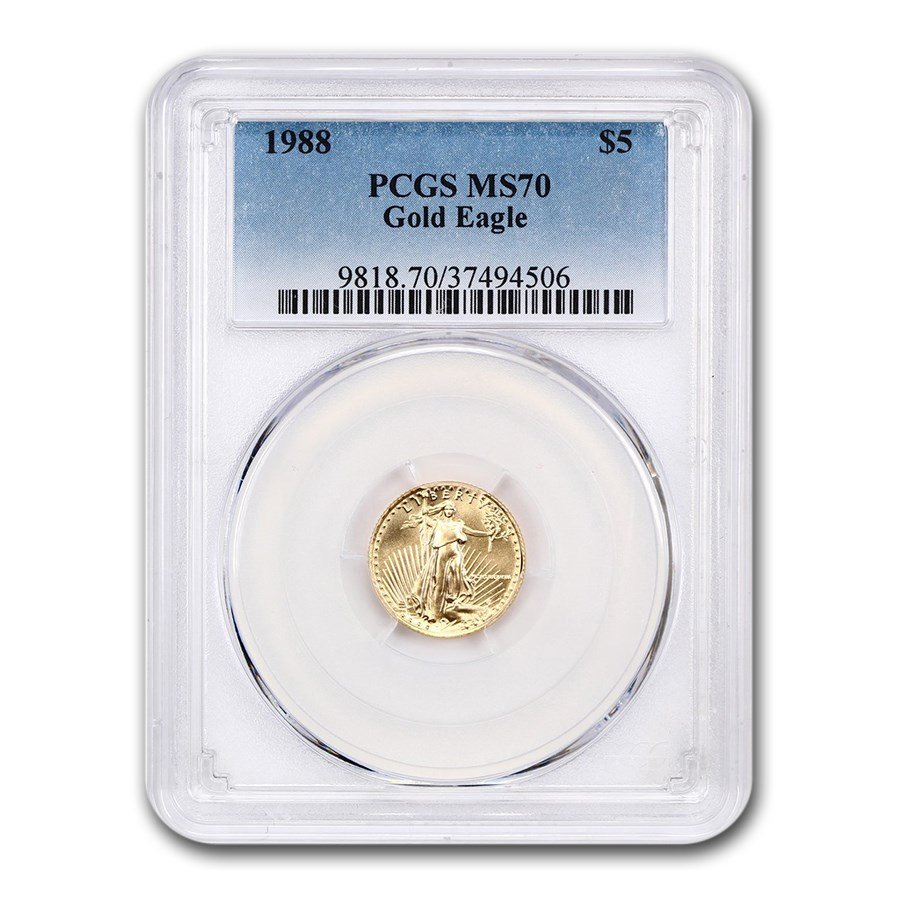 1988 1/10 oz American Gold Eagle MS-70 PCGS