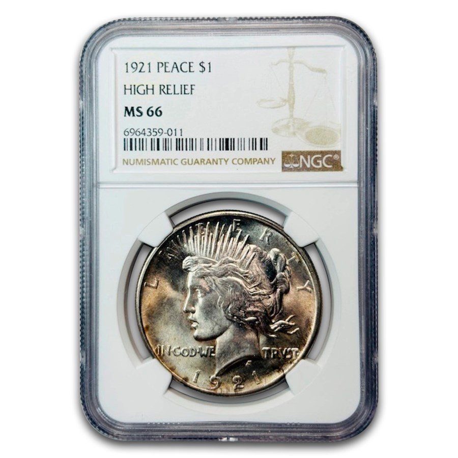 1921 Peace Dollar MS-66 NGC