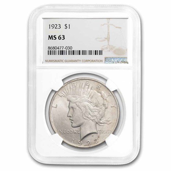1923 Peace Dollar MS-63 NGC
