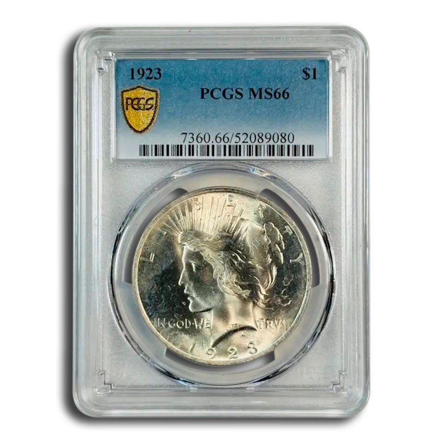 1923 Peace Dollar MS-66 PCGS