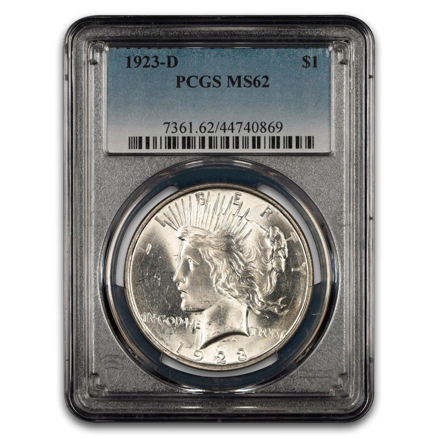 1923-D Peace Dollar MS-62 PCGS