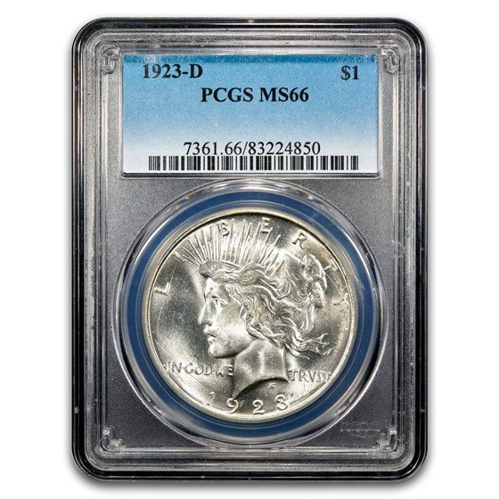 1923-D Peace Dollar MS-66 PCGS