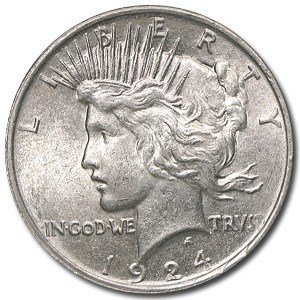 1924 Peace Dollar AU