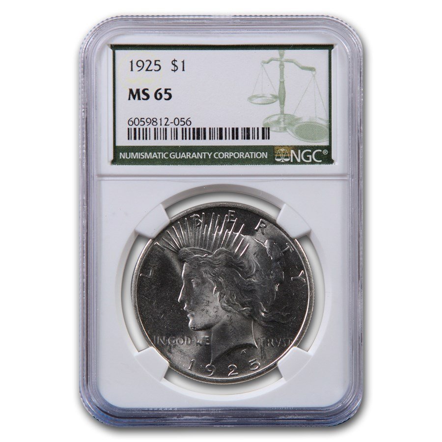 1925 Peace Dollar MS-65 NGC ( Green Label)