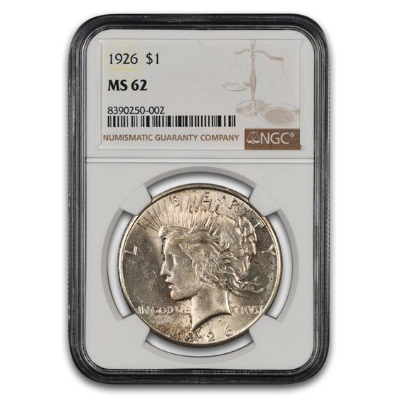 1926 Peace Dollar MS-62 NGC